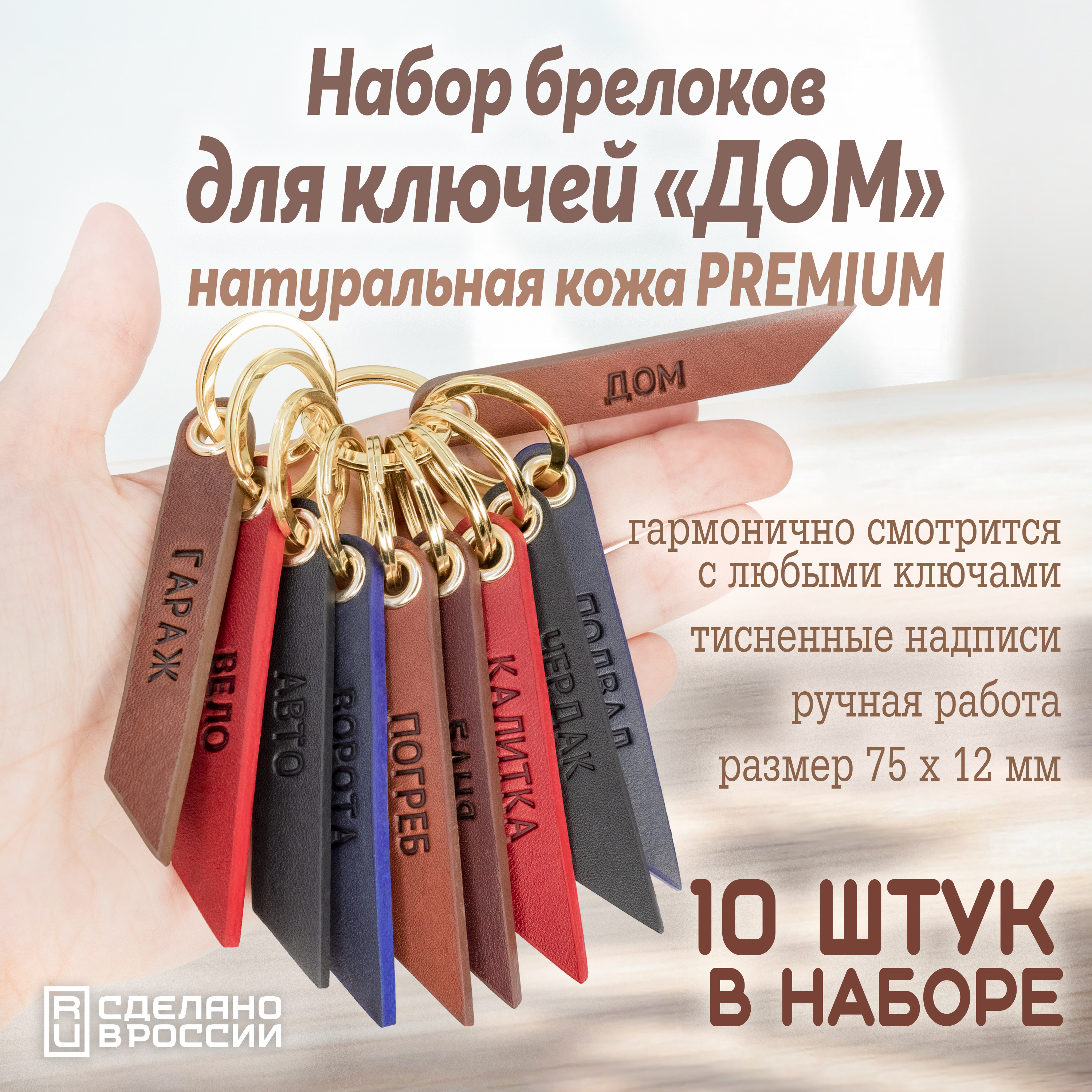 Набор брелоков для ключей "Дом"