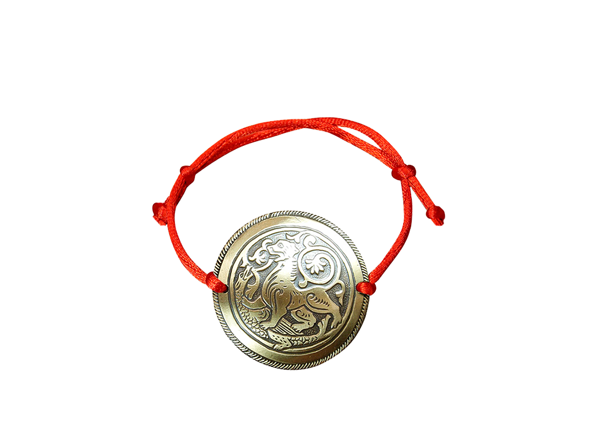 Bracelet-lace "Suzdal lion". Embossing