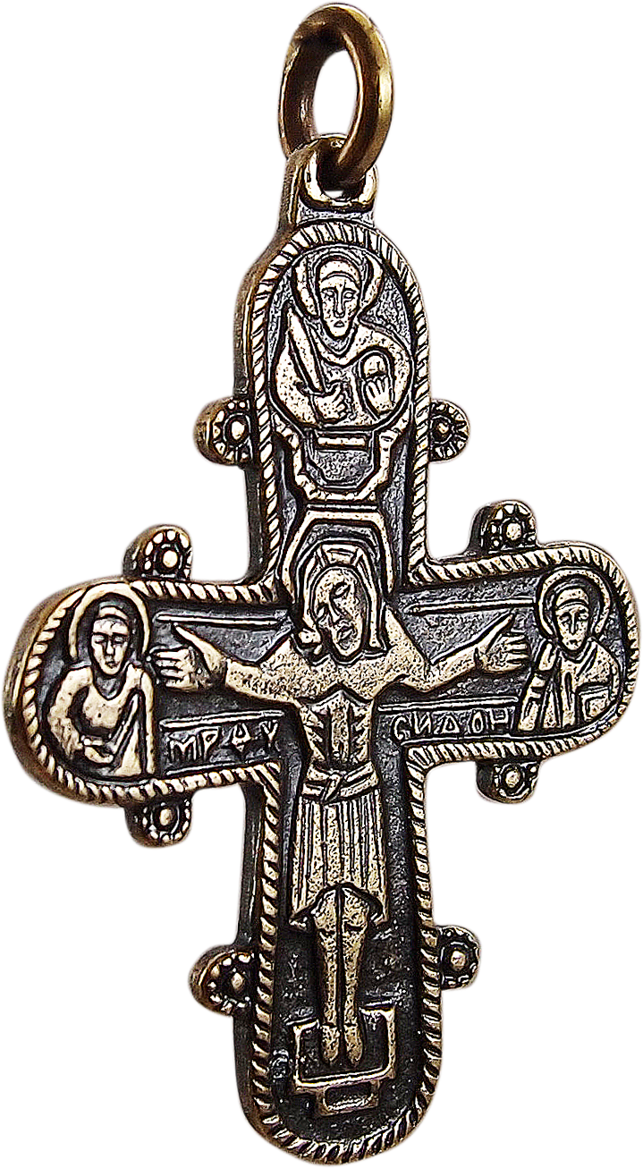 Cross with crucifixion of Jesus Christ