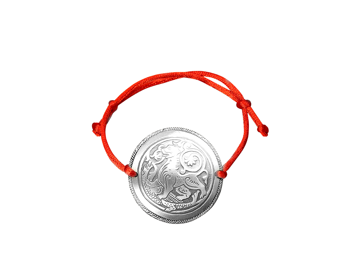Bracelet-lace "Suzdal lion". Embossing