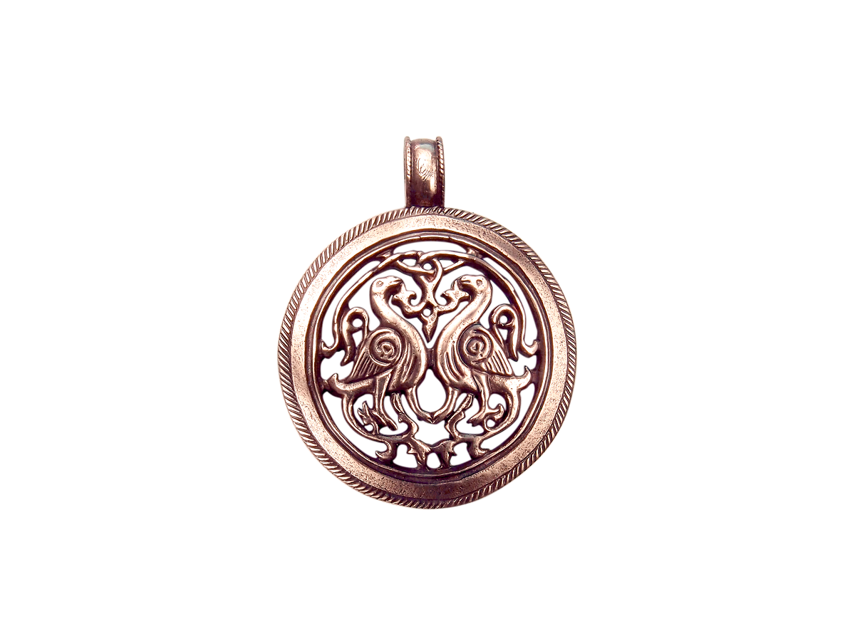 Slotted pendant "Suzdal pigeons"