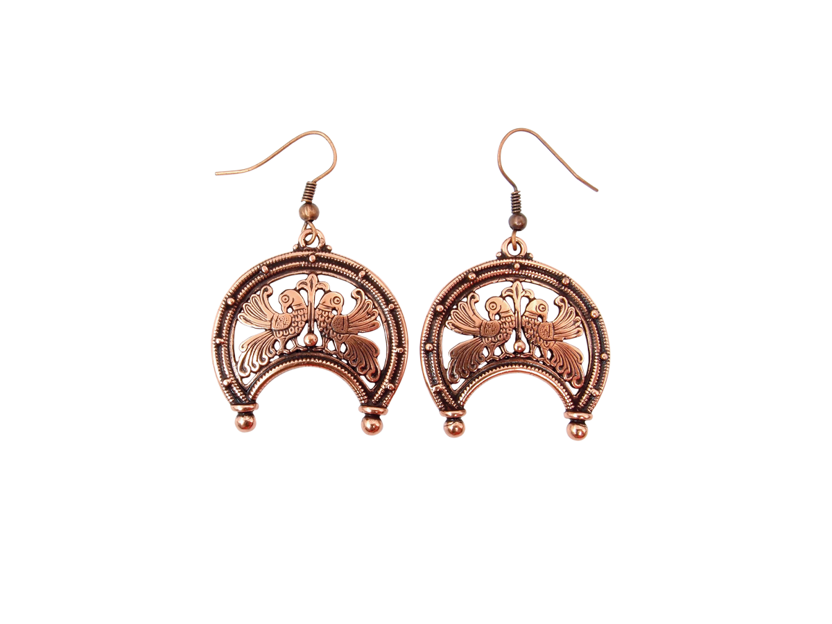 Earrings-moon "Firebird"