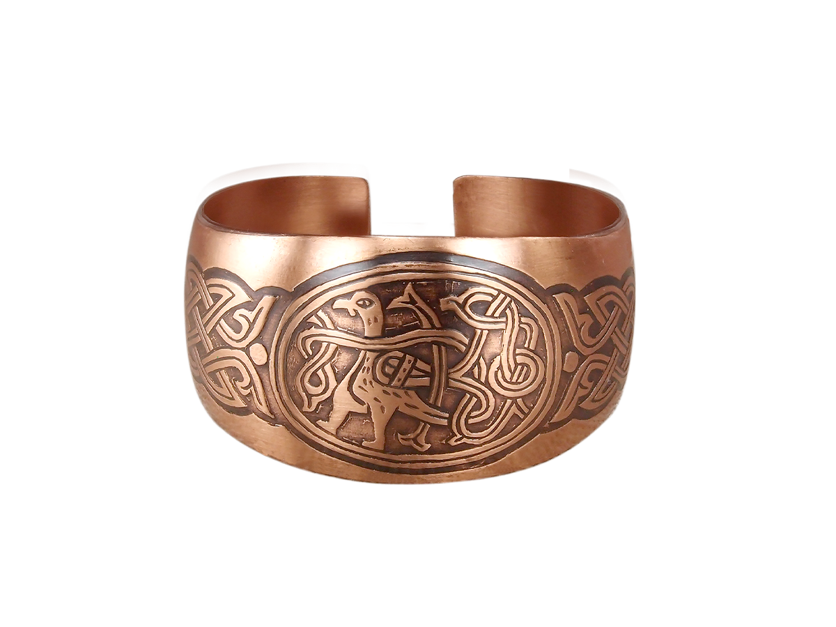 Bracelet "Peaceful bird with intertwined tail"