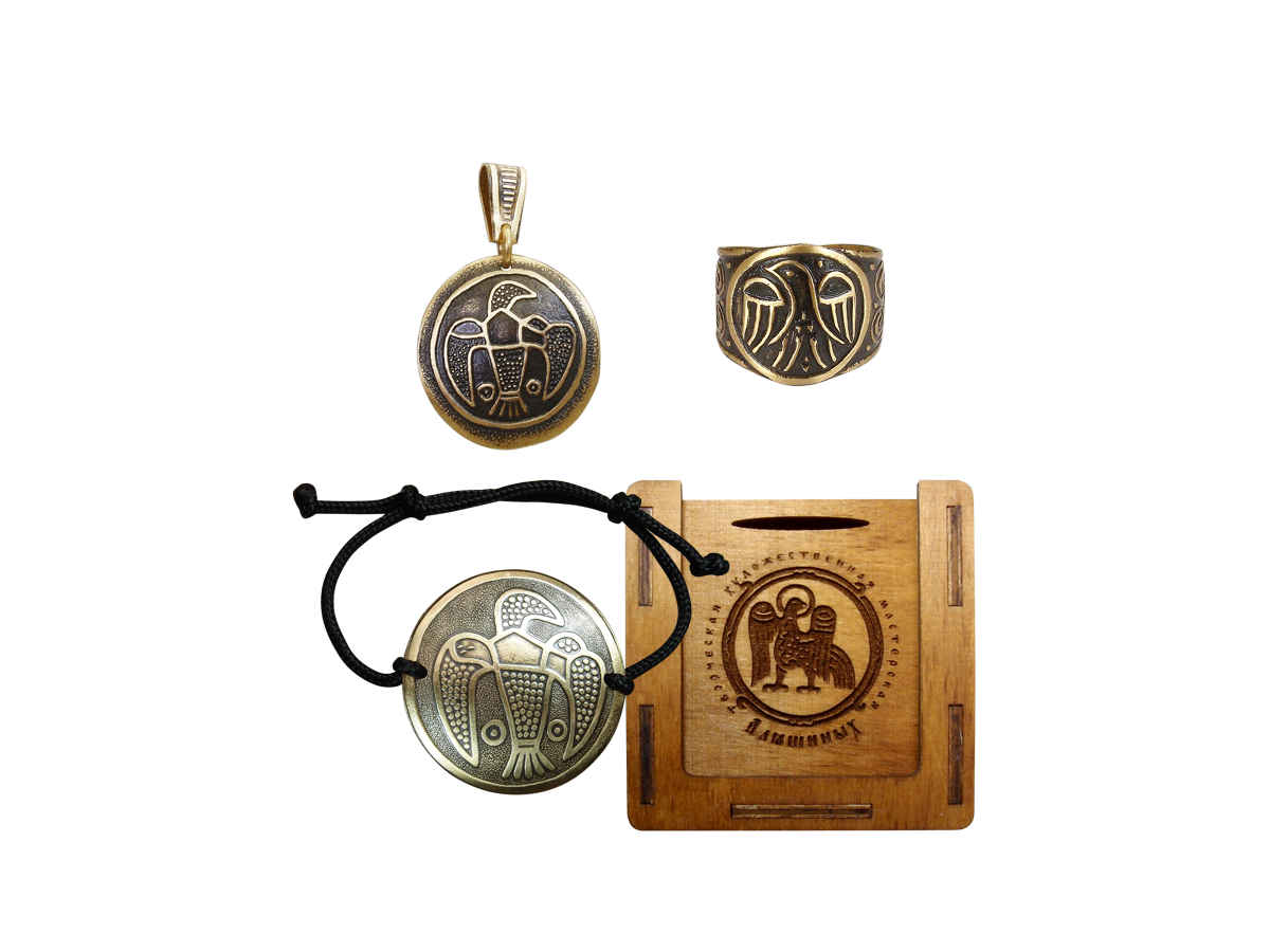 Jewelry set "Falcon" No. 1 in a gift box