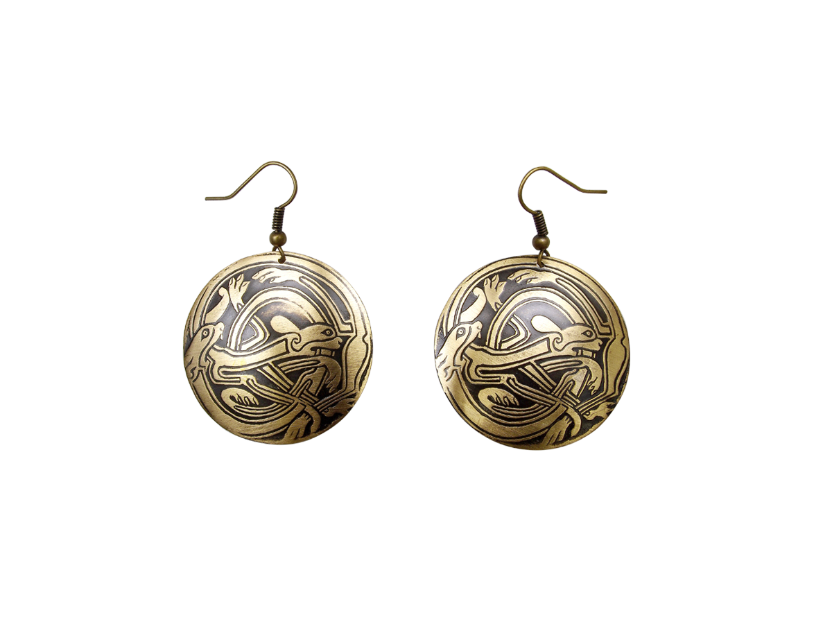 Earrings "Celtic Interlaced Dogs"