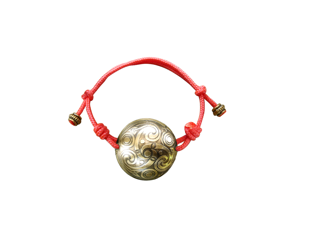 Spherical bracelet-cord "Three-legged Kolovrat"