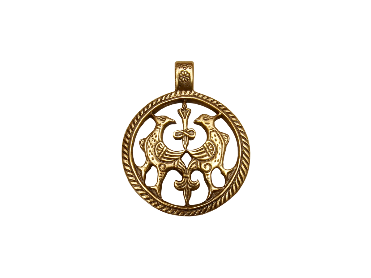 Slotted pendant "Terekhovskie birds"