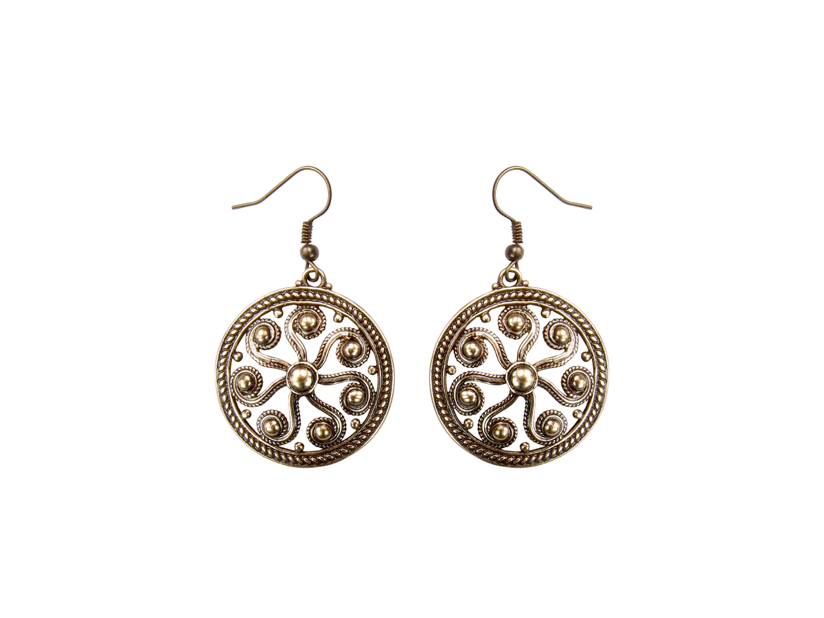 Earrings slotted "Segner's wheel"