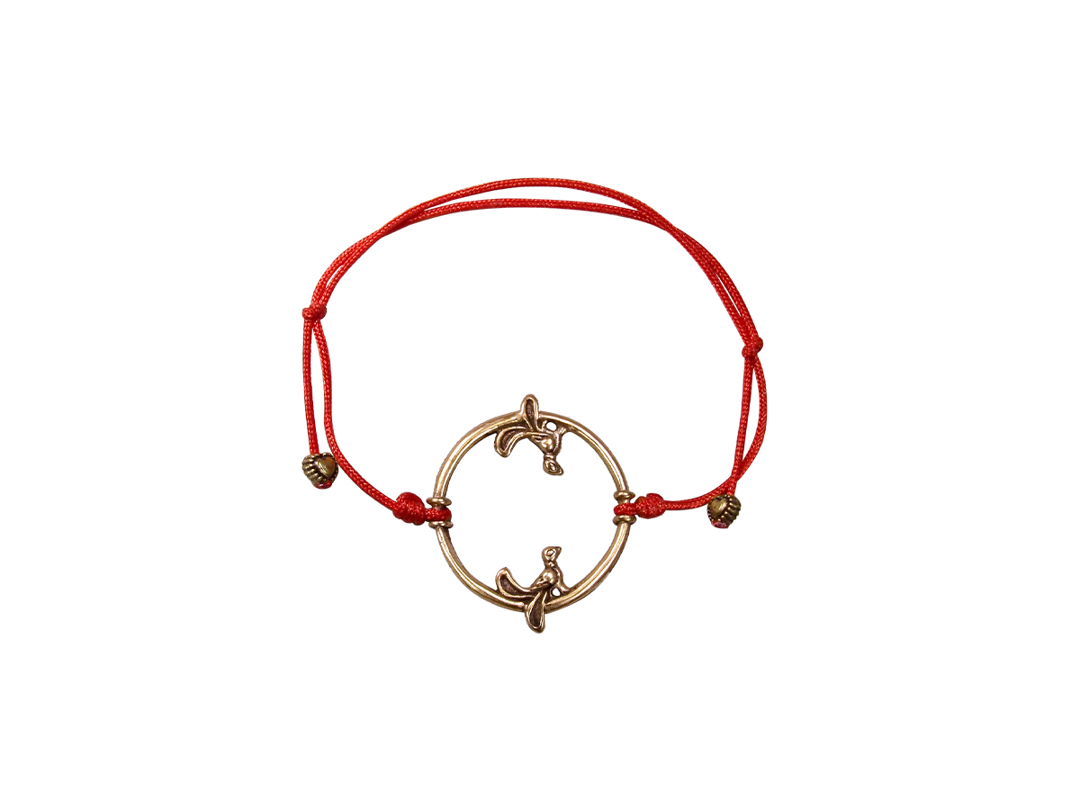 Bracelet-lace "Birds in a ring"