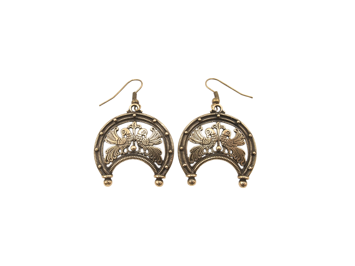 Earrings-moon "Firebird"