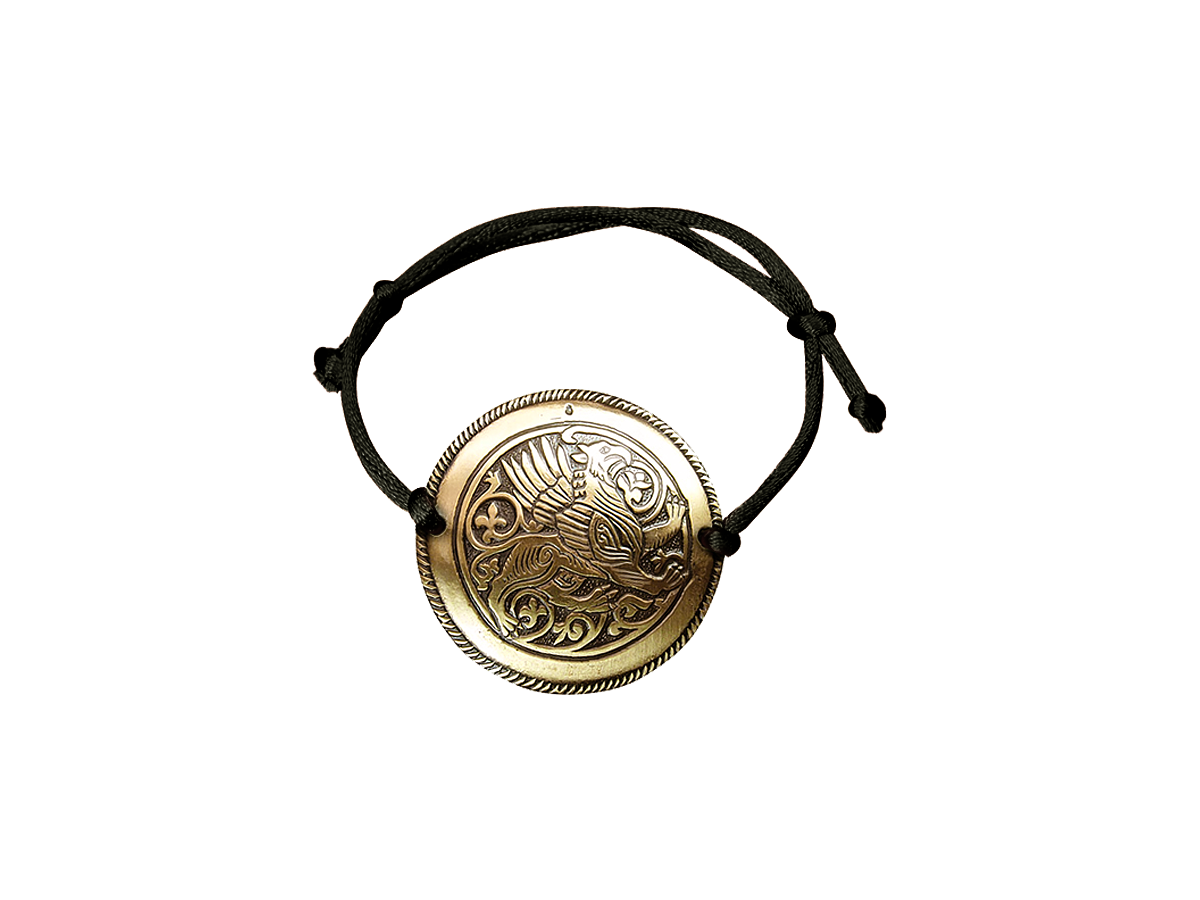 Bracelet-lace "Suzdal griffin". Embossing