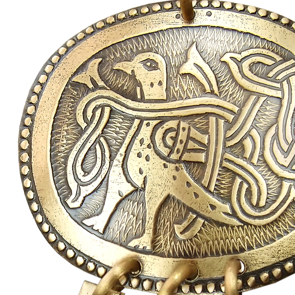 Pendant noisy "Bird with intertwined tail"