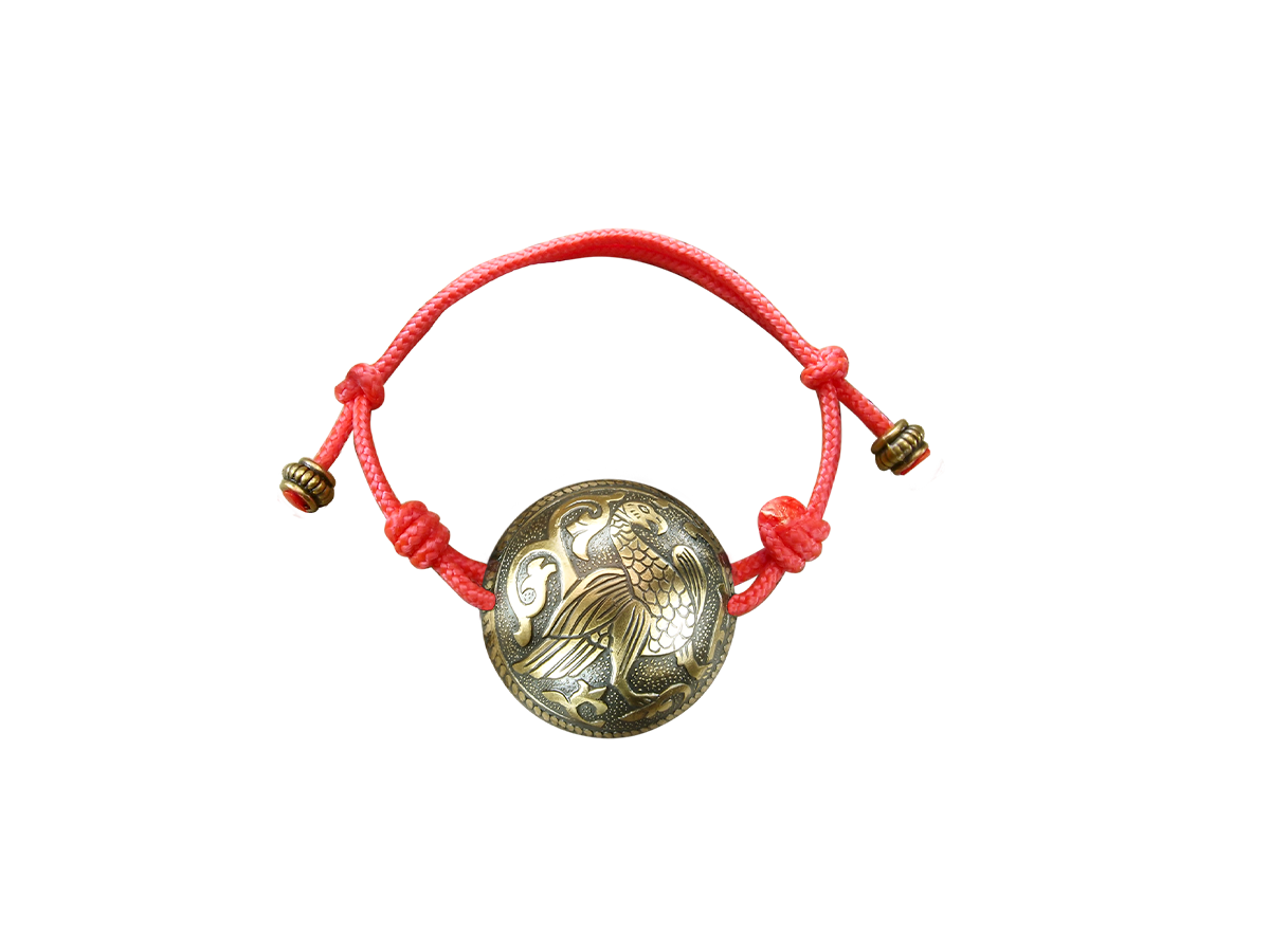 Spherical bracelet-cord "Suzdal bird"