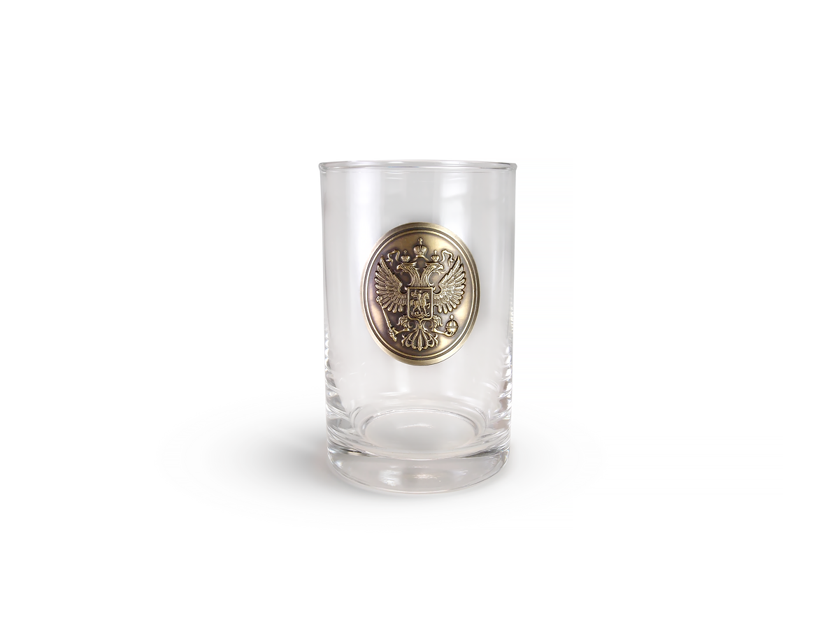 Glass with brass overlay "Double-headed eagle"