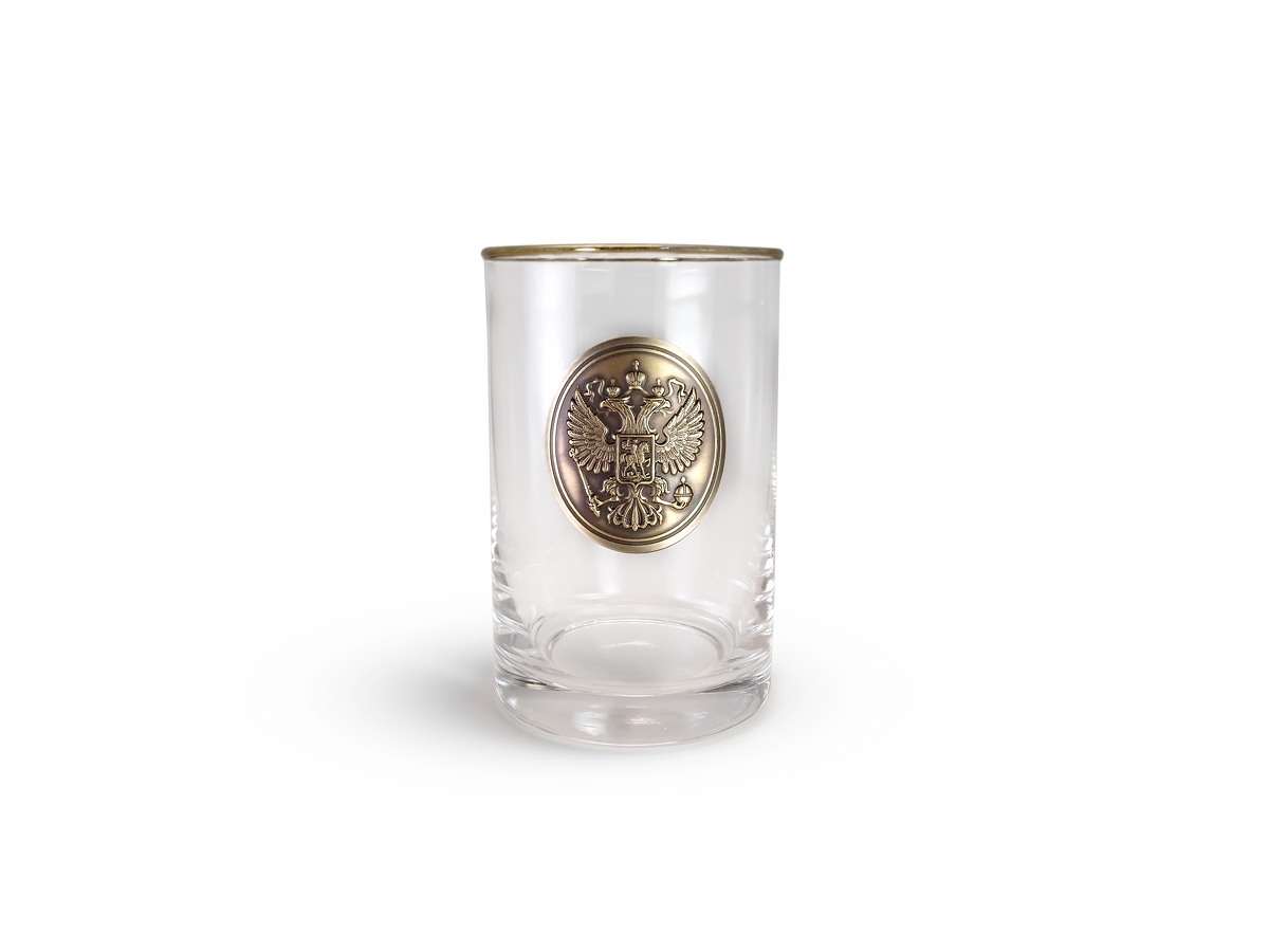 Glass with brass overlay "Double-headed eagle"