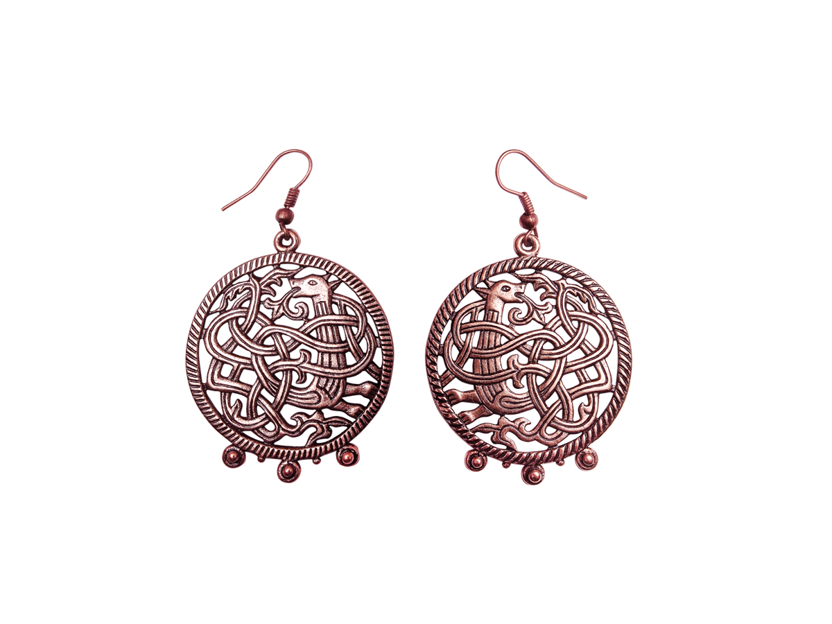 Slotted earrings "Unknown animal"