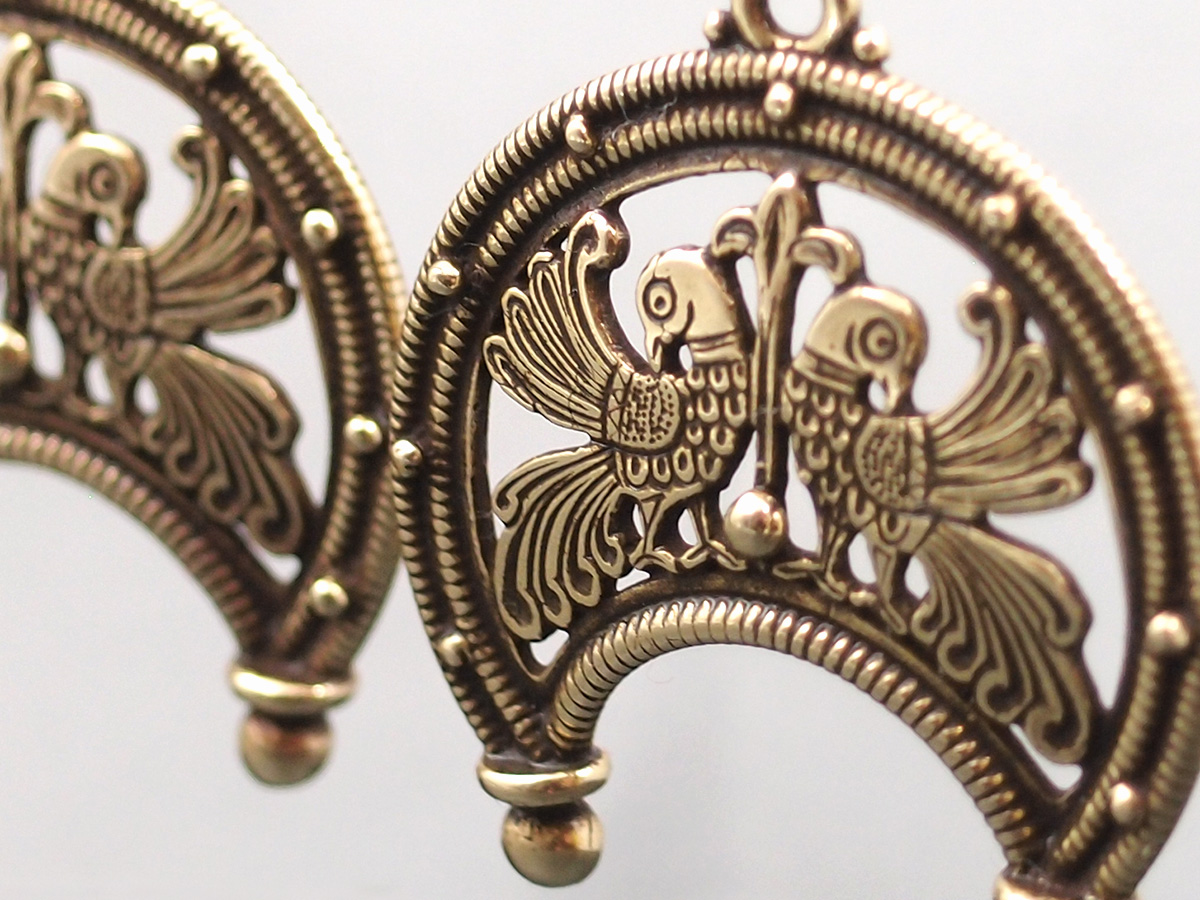 Earrings-moon "Firebird"