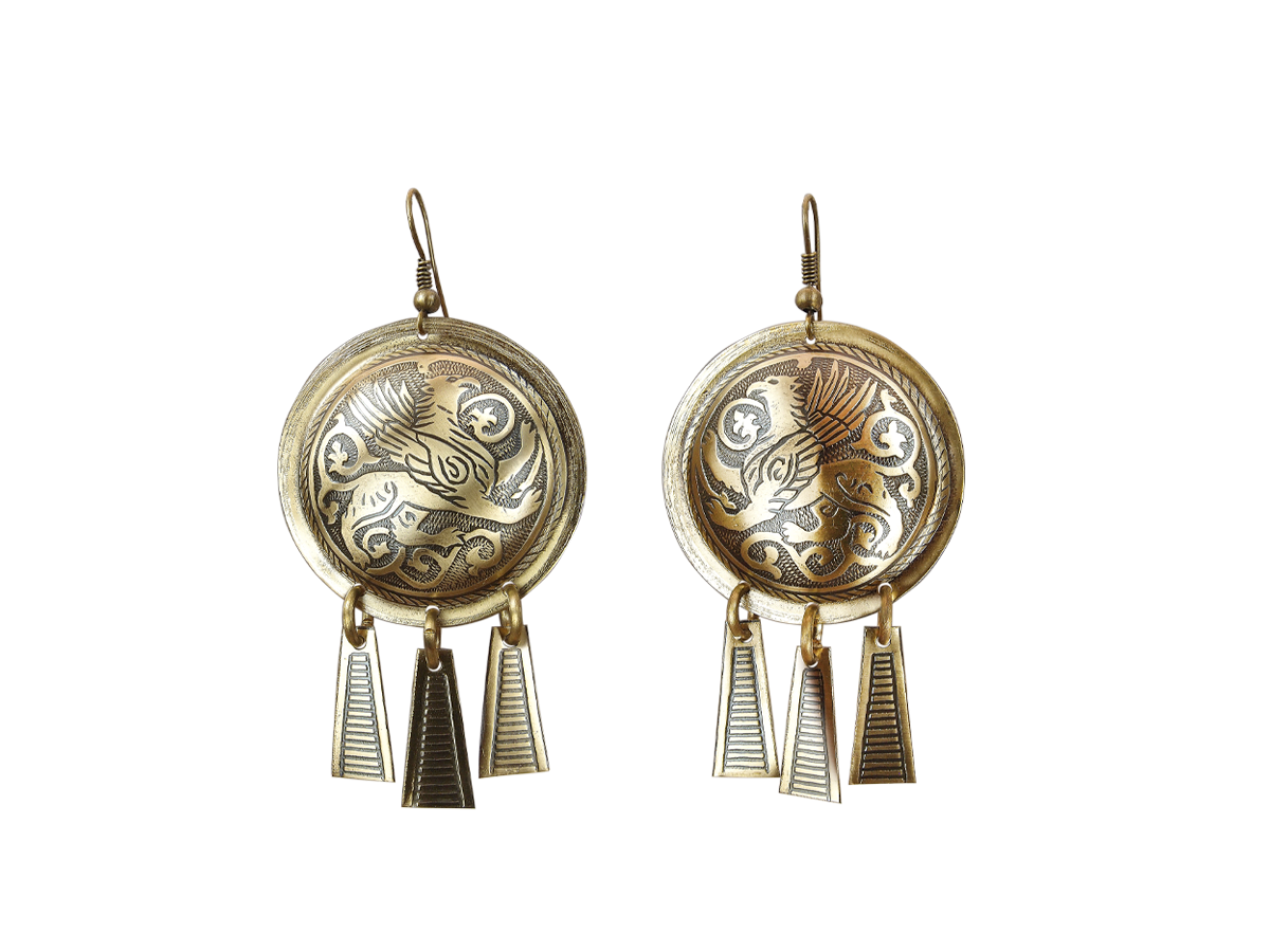 Noisy earrings "Suzdal griffin"